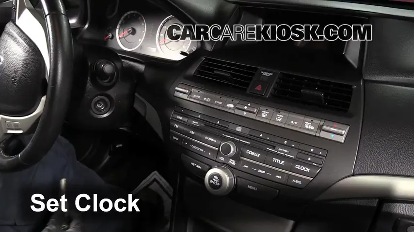 2010 Honda Accord EX-L 2.4L 4 Cyl. Coupe (2 Door) Clock